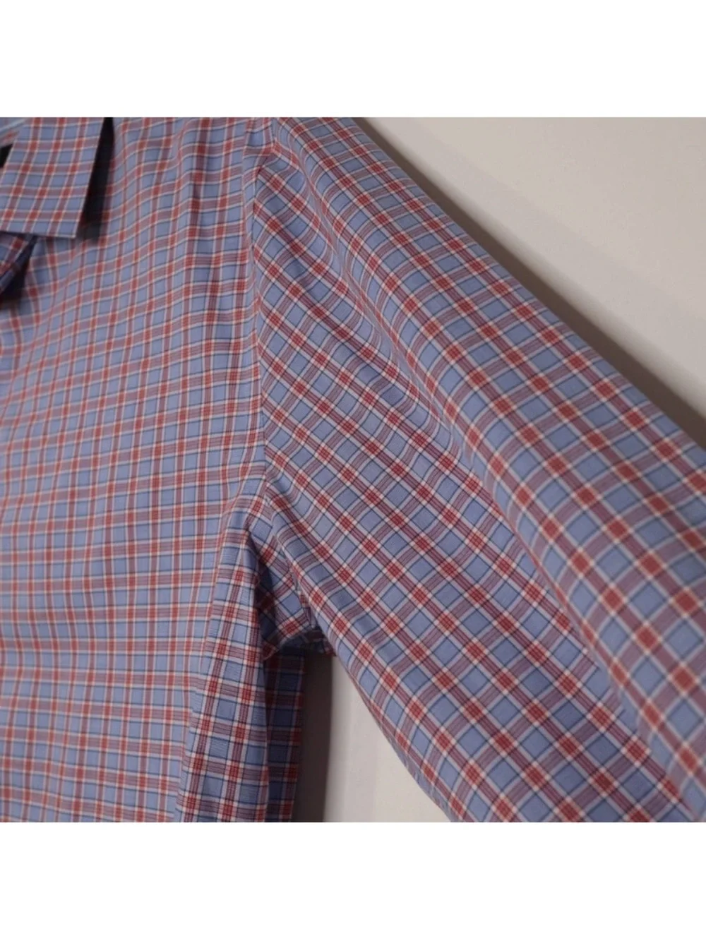 $89 BANANA REPUBLIC Slim Fit Plaid Non Iron Dress Shirt Size M